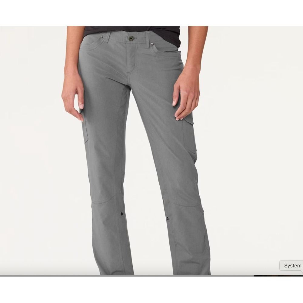 Kuhl Womens Gray Cargo Hiking Pants Size 12 Reg Roll Leg Outdoor Trail Utility